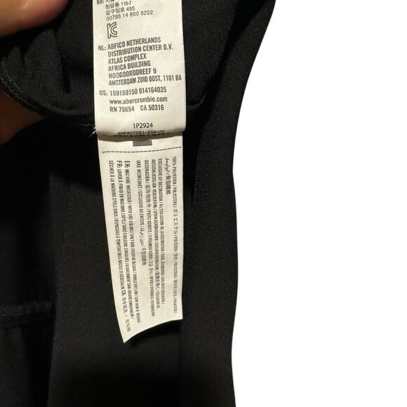 Abercrombie & Fitch Black Wrap Asymmetrical Tie Waist  Maxi Dress - Picture 5 of 13